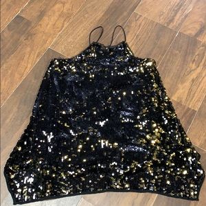 Milly black sequin top size 0